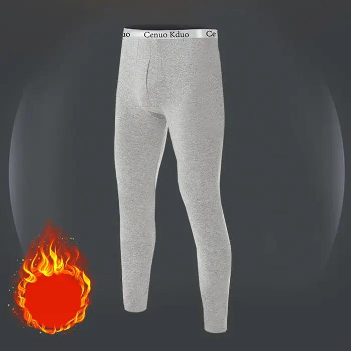 Pantalons serrés sous-vêtements chauds hommes décontractés thermo-rétractables pour hiver en polyester et élasthanne couleur bleu ciel taille 3XL occasions spéciales