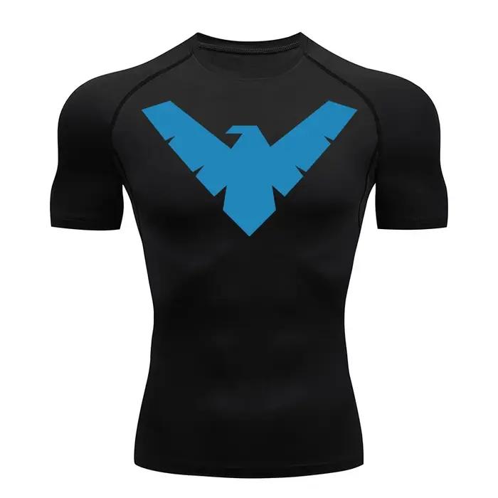 Chemises de Compression graphiques à manches courtes pour hommes, t-shirts d'entraînement de gymnast
