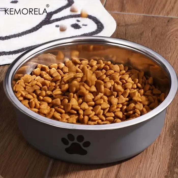 Bol en acier inoxydable antidérapant pour animaux de compagnie en eau potable et alimentation occasions spéciales chiens chats