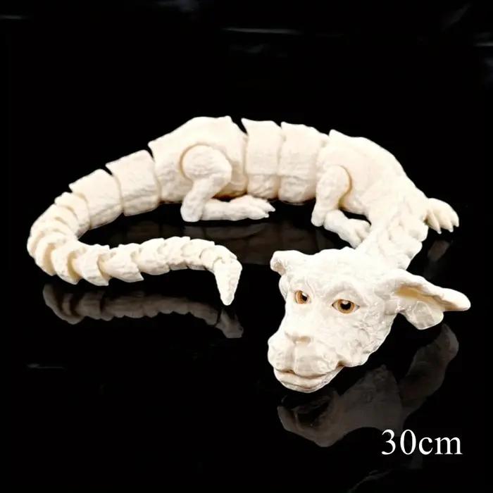 Dragon de chien imprimé en 3d, articulé rotatif, modèle de Simulation de mobilité articulée, ornement de bureau, décoration de maison, cadeau