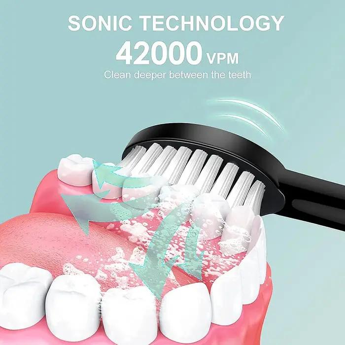 Brosse à dents électrique sonique pour adulte, synchronisation intelligente, nettoyage des dents, bl