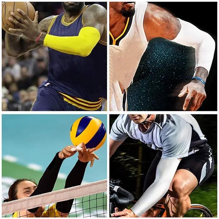 WOSWEIR-Manchons de compression pour bras de sport, chauffe-bras, protection UV, bandes de protectio