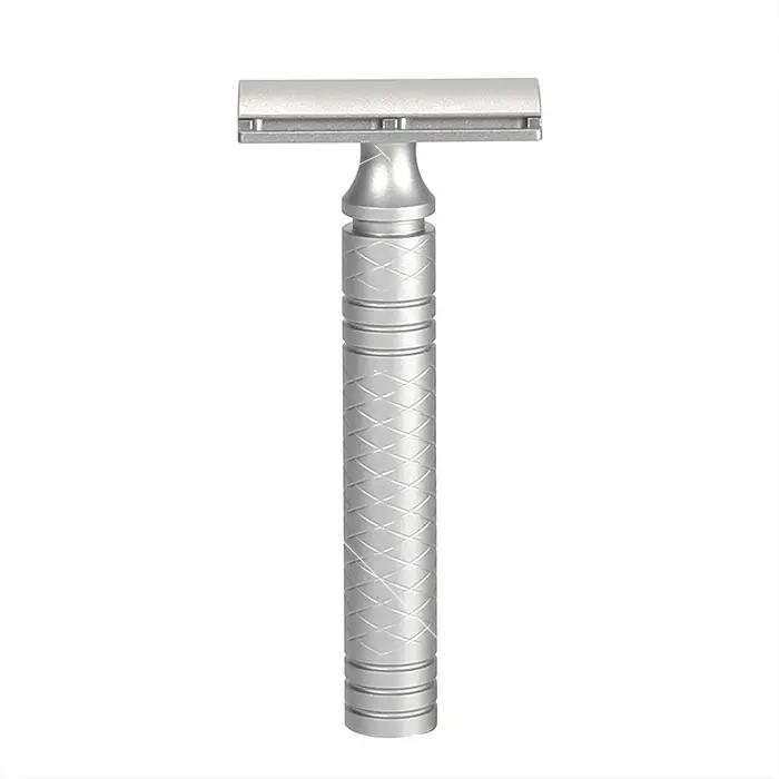 Rasoir léger en alliage d'aluminium à Double tranchant pour hommes, sécurité manuelle CNC, poignée a