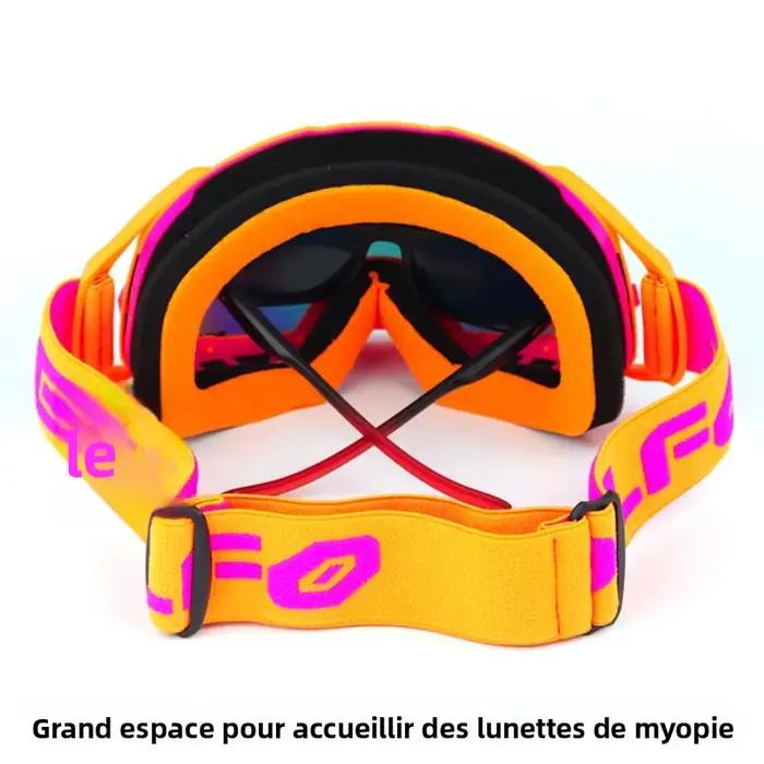 Lunettes de Motocross Photochromiques UV400 BOLLFO Multicolores pour VTT Tout-Terrain Anti-Poussière Lunettes de Course Occasions Spéciales
