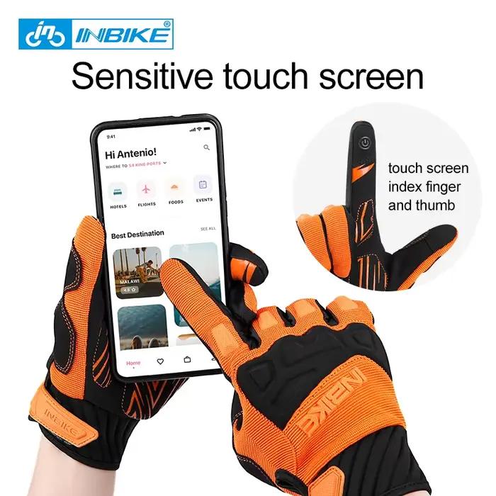 INBIKE – gants de cyclisme pour hommes, antichocs, antidérapants, pour écran tactile, pour vtt, cous
