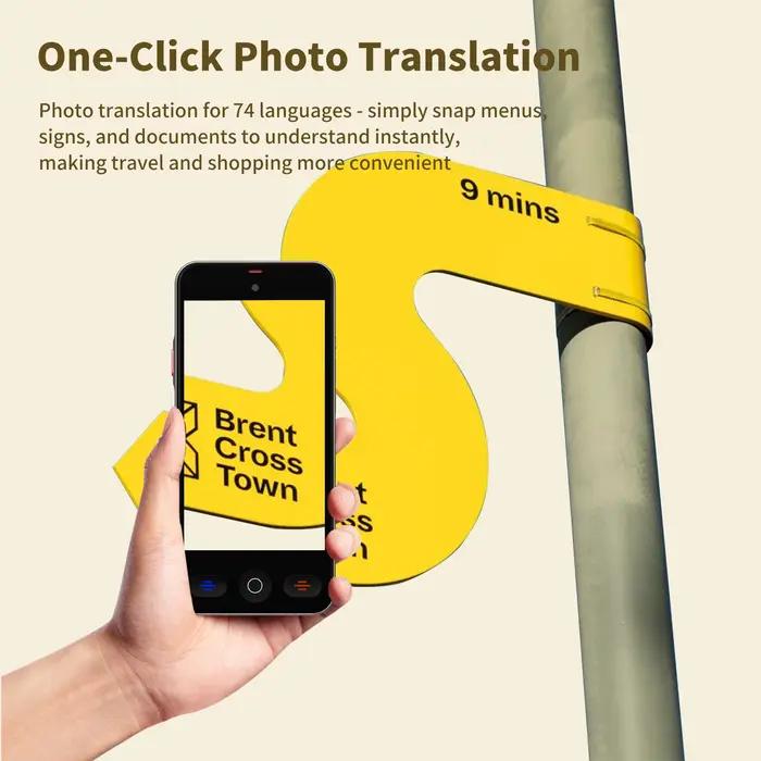 Traducteur vocal portable 152 langues avec IA - Traduction hors ligne et enregistrement vidéo intégré