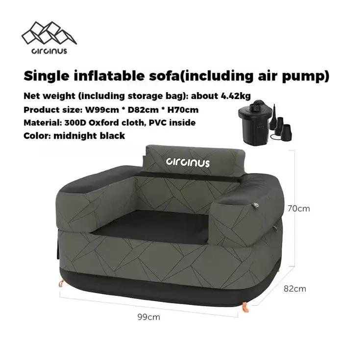 Canape Gonflable Bouffant Fauteuil Jardin Extérieur Douillet Stable Pour Terrasse Jardin Soiree BBQ Occasions Speciales