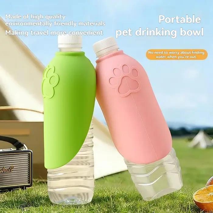 Distributeur d'eau pliable portable pour chien, gobelet pour animaux de compagnie pour les promenades en extérieur, bol d'eau pratique pour chien en voyage