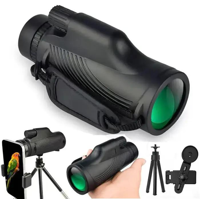 Télescope pliable 12x50 HD 5000m portable pour chasse sport camping voyage longue distance