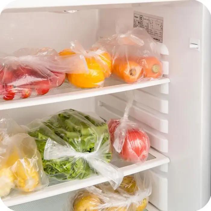 Sacs en plastique transparents pour conserver la fraîcheur, 100 pièces, sac de conservation des alim