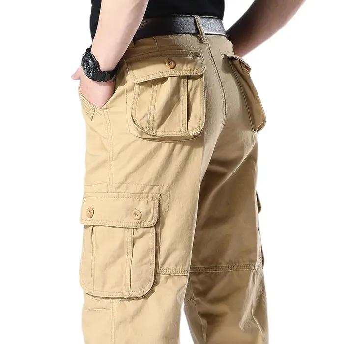 Pantalon camouflage cargo homme pur coton ample poids lourd pour travail sport escalade chasse et quotidien style safari multiple couleurs