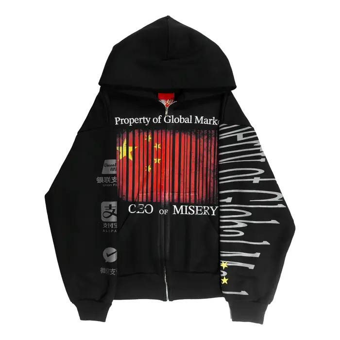 Sweat-shirts Hip Hop Grunge Chinatown pour femmes, streetwear, tops Harajuku, sweat-shirt décontracté gothique surdimensionné pour hommes, vêtements Y2k