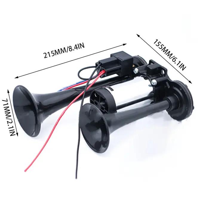 Kit de Cornes Super Fortes Universelles Double Trompette Pour Voitures Motos Camions Trains Bateaux Occasions Spéciales