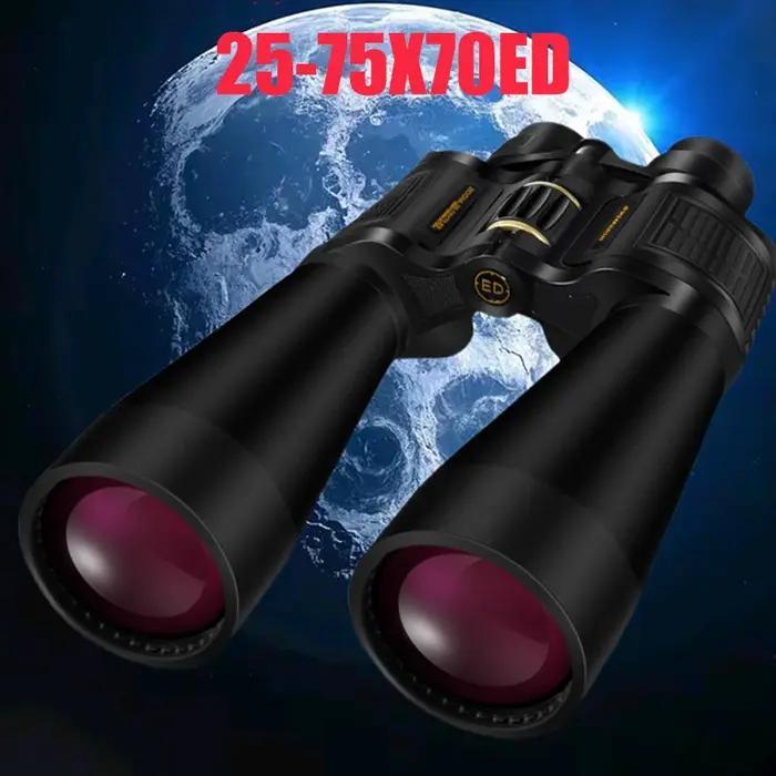 BORWOLF – jumelles à objectif large 25-75X70, optique FMC, haute puissance, pour la chasse, l'observ