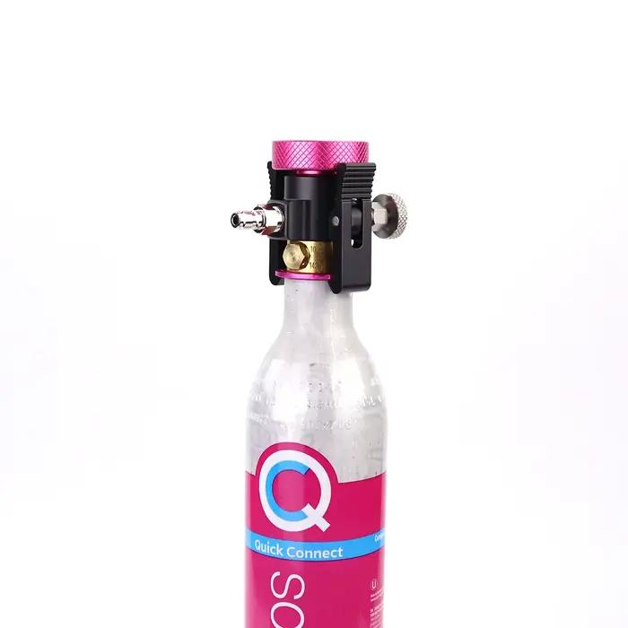 Adaptateur de recharge de cylindre de CO2 à connexion rapide rose SODA, adaptateur marche/arrêt avec