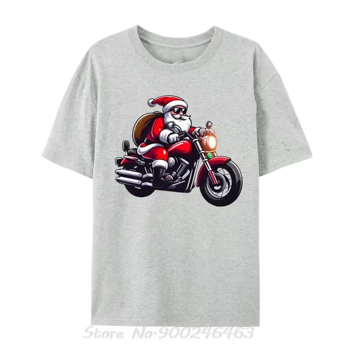 T-Shirts Drôle Santa équitation moto pour homme hauts t-shirt unisexe motifs imprimés coton polyester quatre saisons occasions quotidiennes