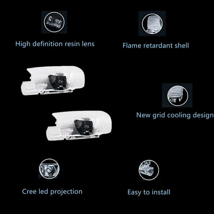 Projecteur laser LED pour porte de voiture, lumière de bienvenue, lampes d'emblème, accessoires auto