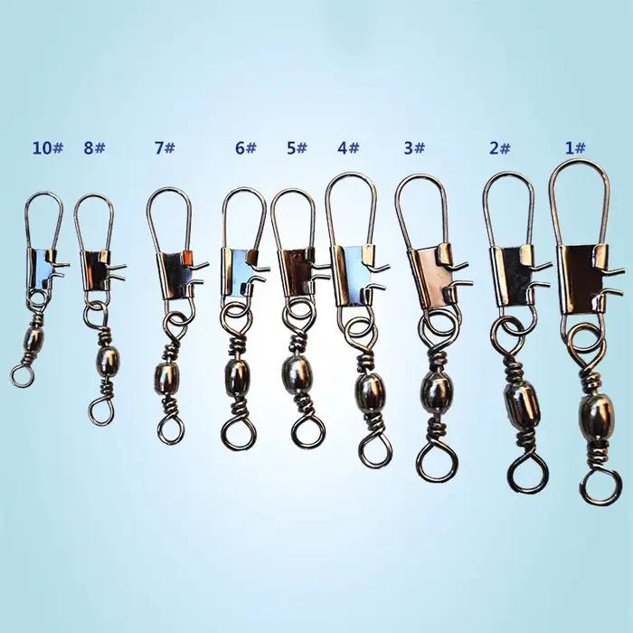 50pcs hiver produits de pêche sur glace pivotant connecteur de pêche broche roulement pivotant Snap