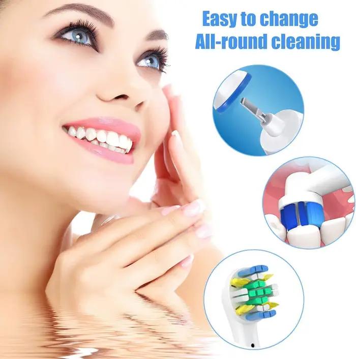 Tête de brosse à dents électrique remplaçable, 4/8/12/16/20 pièces, Compatible avec Oral-B blanc, pu