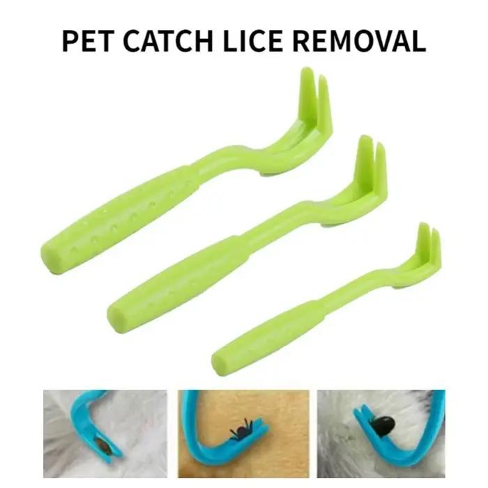 Ensemble de Puces Crochet Dissolvant de Tiques Pince à Épiler pour Chiens Accessoire Animal de Compagnie Occasions Spéciales