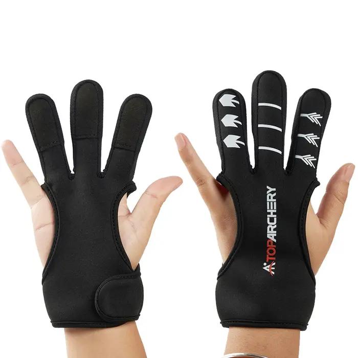 Tiroir à l'arc garde doigt néoprène gants de tir bout des doigts antidérapant respirant 3