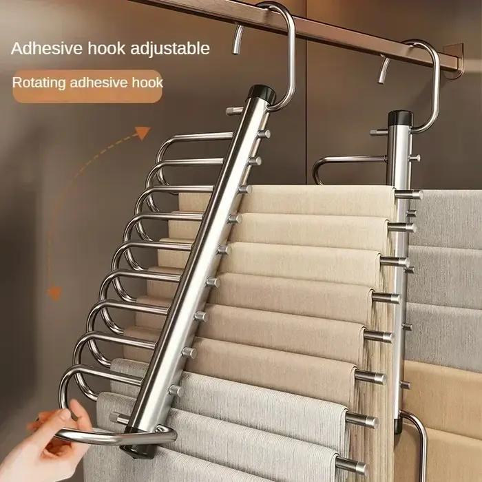 Cintres pliants en acier inoxydable pour pantalons et accessoires gain de place élégance pour garde-robe femme homme occasions spéciales chambre dormitorio bureau