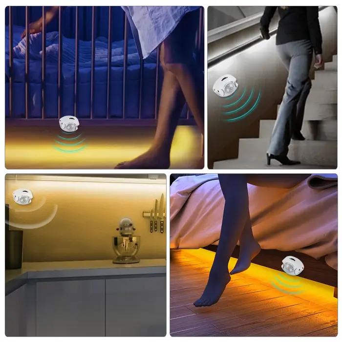 Bande lumineuse LED avec capteur de mouvement PIR, 1-5m, étanche IP65, DC 12V, Diode marche/arrêt au