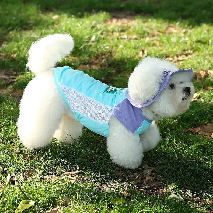 Veste de protection UV pour chiens et chats, tissu en soie glacée, protection solaire, maille respirante pour vêtements d'été pour animaux de compagnie en extérieur