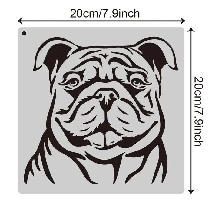 Bview Art – Lot de 9 pochoirs en forme de tête de chien pour la peinture