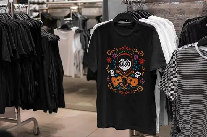 Haut d'ambiance Festive d'Halloween "Coco" Miguel Anime "Un Poco Loco" T-Shirt "Coco" Top tenue familiale tenue de voyage au parc quotidien