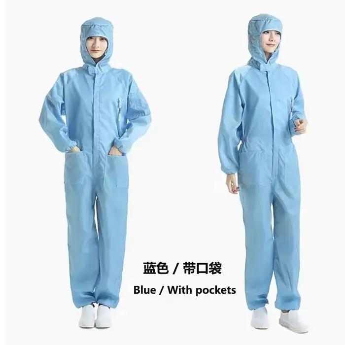 Combinaison de sécurité respirante anti-poussière antistatique pour hommes et femmes travail en salles blanches protection hygiénique occassions spéciales