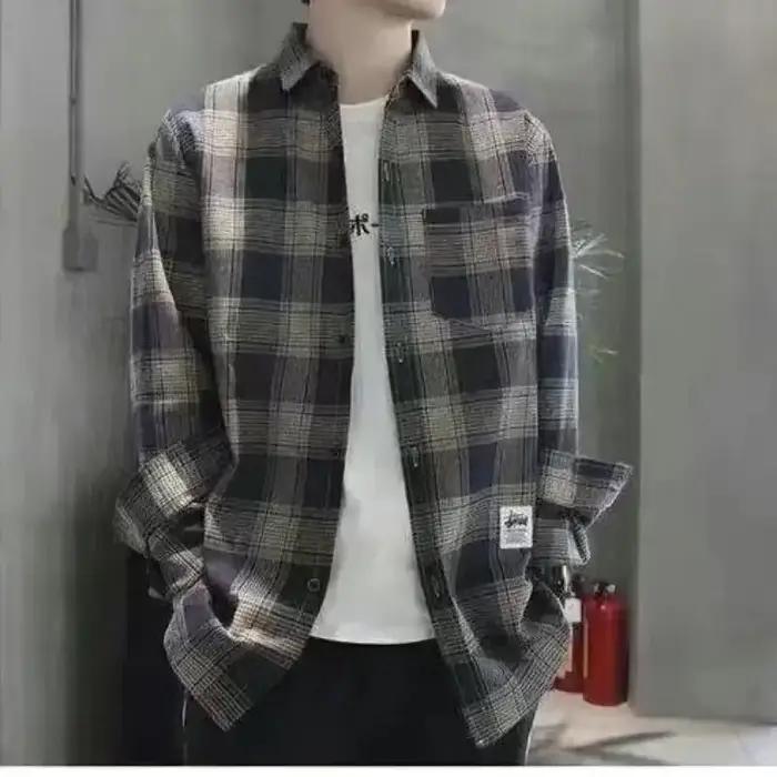 Chemises et chemisiers à carreaux pour hommes avec poche