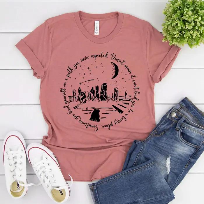 T-shirt humoristique Outlander, avec citation de WPanama lust, "You find ABLE self on A Path You Nev