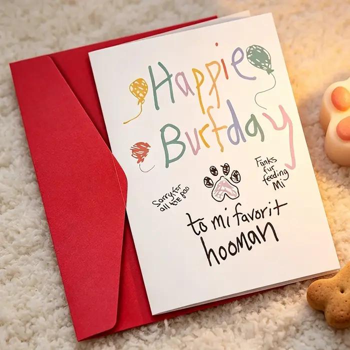Carte d'anniversaire amusante pour propriétaire de chien