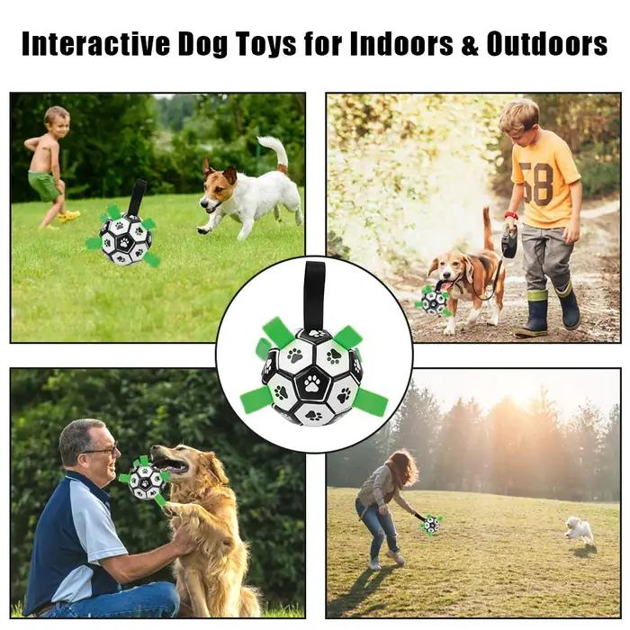 Balles à mâcher en cuir pour chiens, jouets interactifs pour entraînement en plein air et occasions spéciales