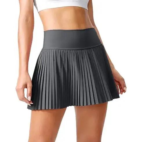 Jupe plissée de Tennis taille haute pour femmes