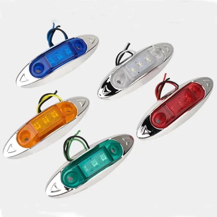 10 pièces 12V 24V feux de position latéraux ovale avant arrière indicateur de dégagement lampe pour