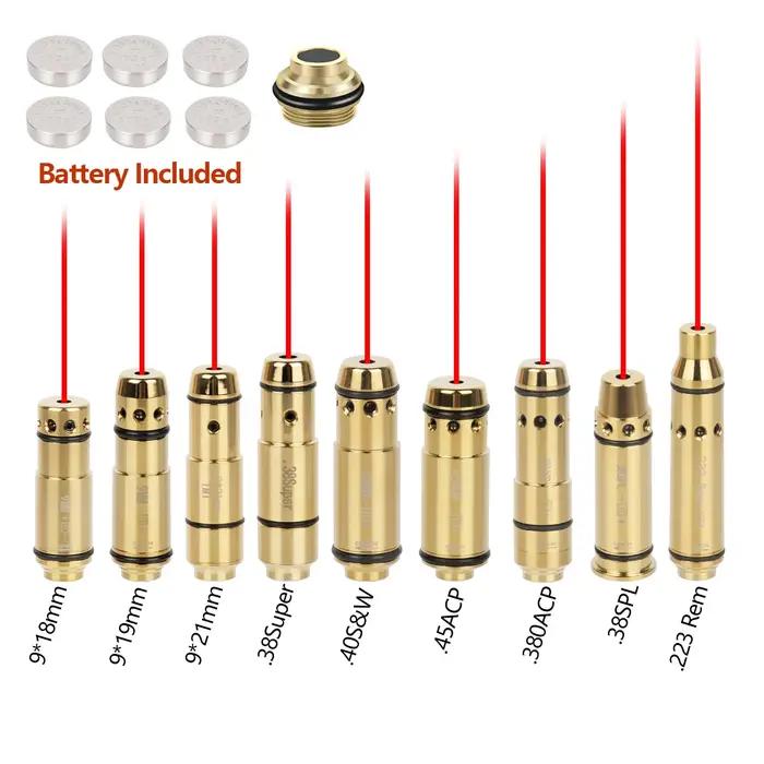 Cartouche d'entraînement Laser rouge tactique 9mm 7.62*39 380ACP 40S & W.223Rem 45ACP