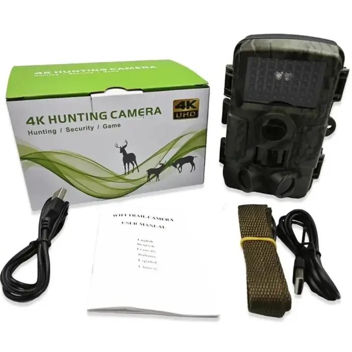 Caméra de chasse 4K 60MP PR4000, étanche IP66, vision nocturne, caméra de surveillance de la faune, 34 LED, caméra de sécurité domestique