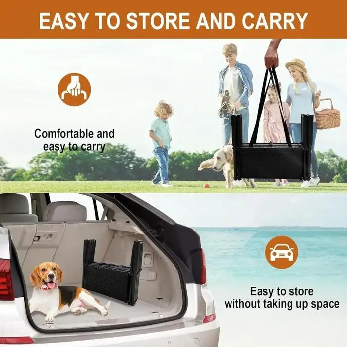 Rampe pour chien pour marches pour animaux de compagnie avec échelle portable légère et durable pour un accès facile