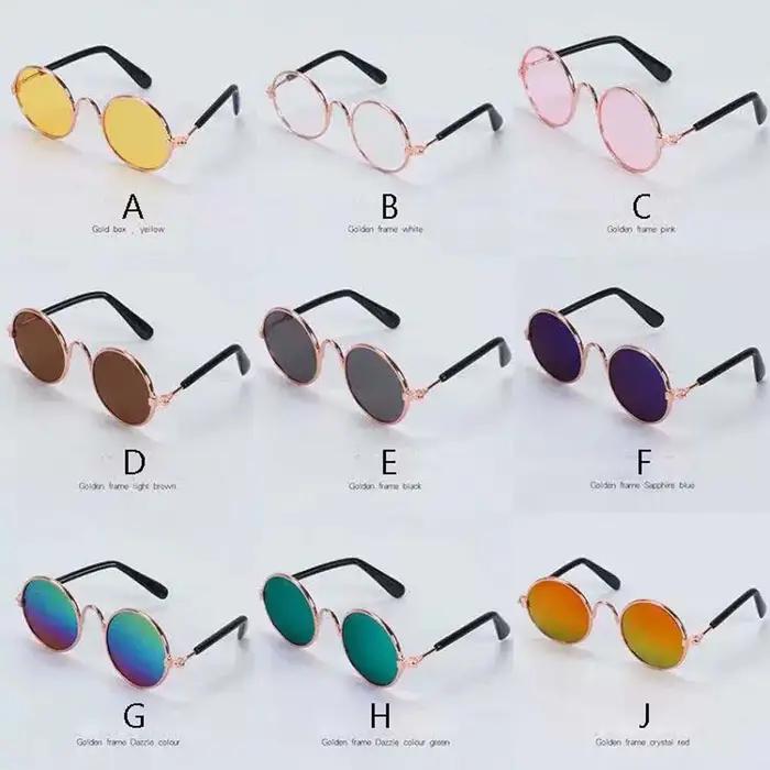 Lunettes de soleil rondes amusantes pour petit chien et chat