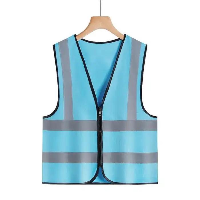 Gilet de sécurité à fermeture éclair 120g, pour travaux de circulation routière, soudeur de Construction, gilet de réparateur automobile, veste de cyclisme