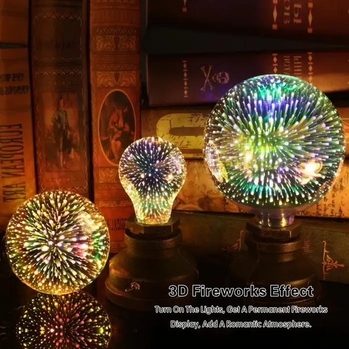 Ampoule LED décorative 3D E27 6W 110V 220V, ampoule Edison vintage, lampe étoile, lumière de nuit po