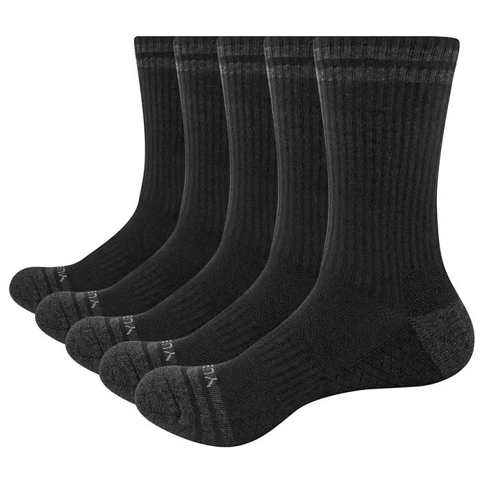 Chaussettes de chasse YUEDGE homme coton rembourrées mi-montantes pour randonnée sport travail 5 paires