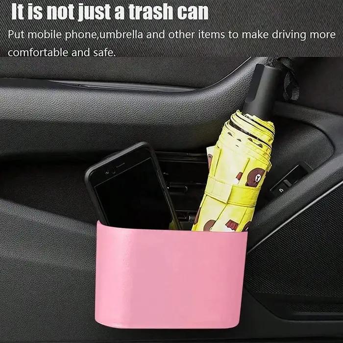 Poubelle de voiture avec couvercle – 4 rouleaux de sac poubelle