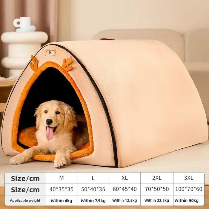Niche fermée lavable pour animaux de compagnie