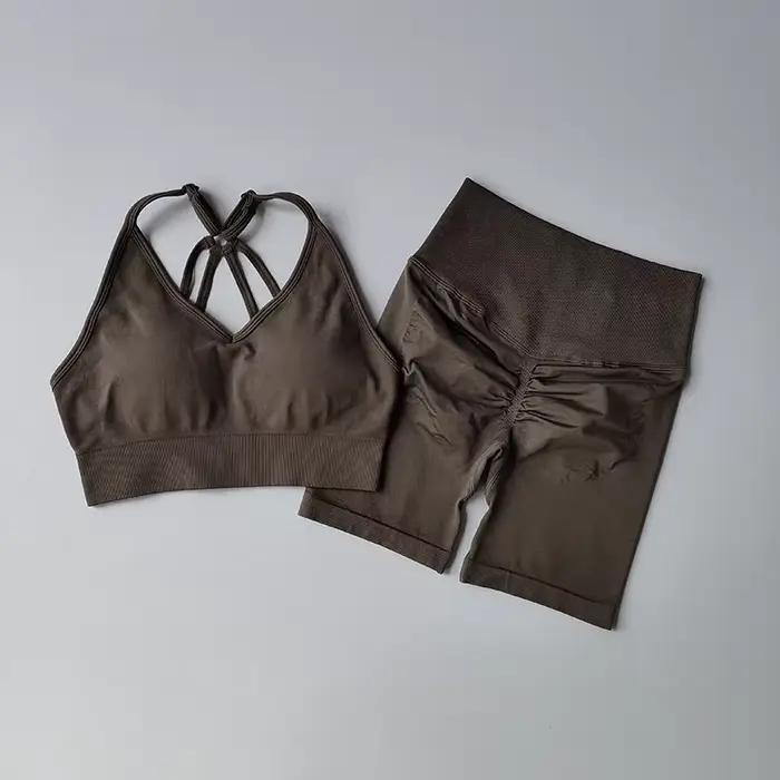 Ensembles de Yoga taille haute pour femmes, vêtements d'entraînement, de gymnastique, 2 pièces, comb