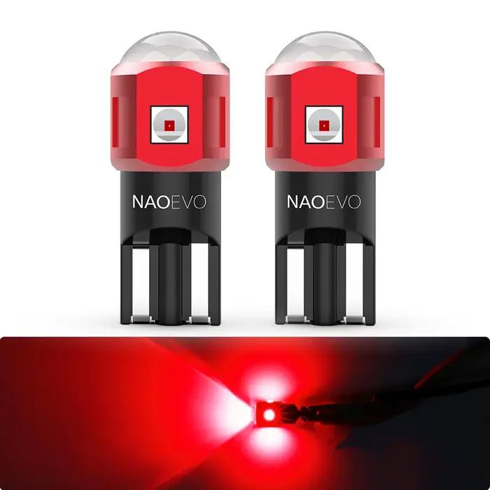 NAO 2x W5W T10 LED Ultra lumineux 5W5 12V 24V 4W 600Lm voiture intérieur côté lumière Auto ampoule blanc chaud ambre