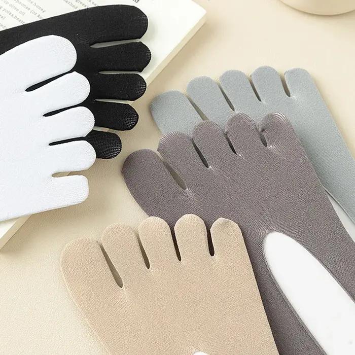 Lot 5 paires chaussettes cinq doigts invisibles chasse - Soie respirante antidérapante été confort
