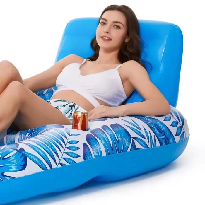 Flotteur gonflable pour adultes chaise longue flottante piscine plage lac confortable pour relaxation moments de détente en plein air